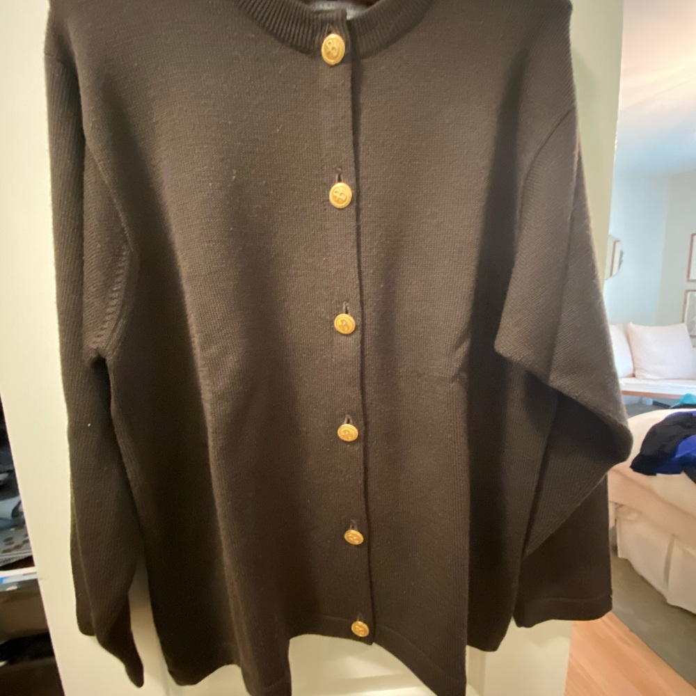 Ballantyne of Scotland Dark Brown Cardigan size 40